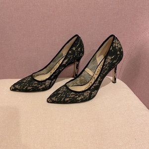 Sam Edelman lacy heels, worn once, size 8